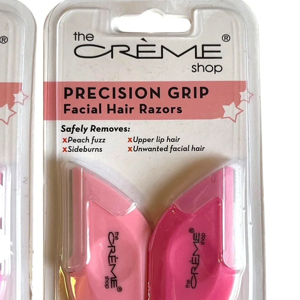 The Creme Shop Precision Grip Facial Hair Razors 4 Packs of 2 Dermaplaning Tools